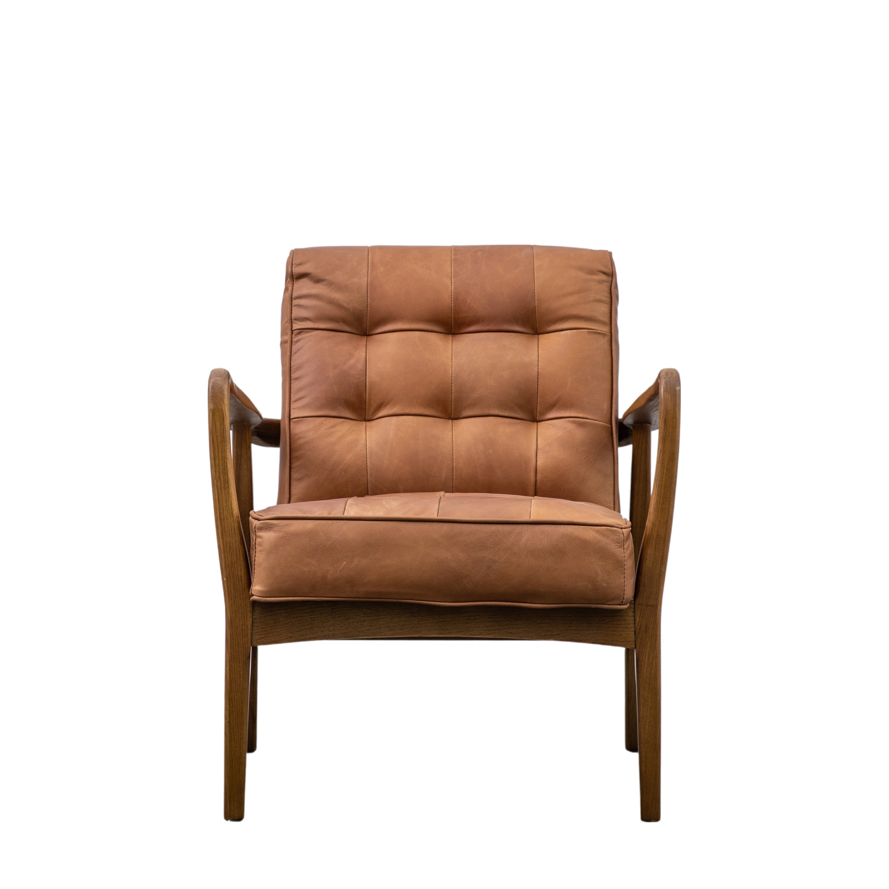Riviera Vintage Brown Leather Armchair