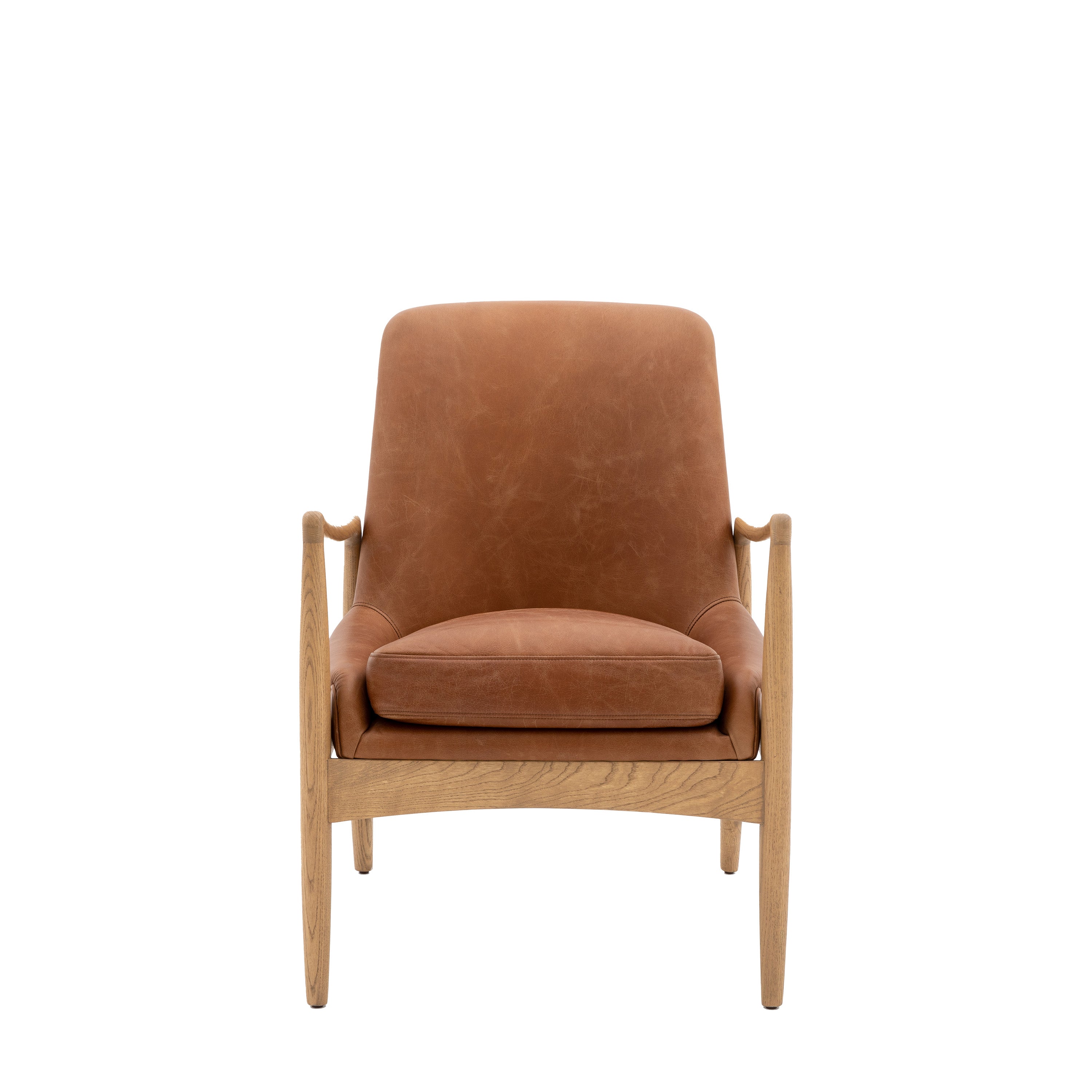 Venezia Brown Leather Armchair
