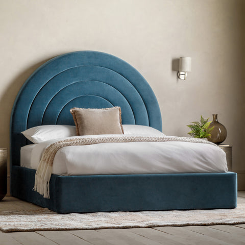 Arch King Size Blue Bedstead