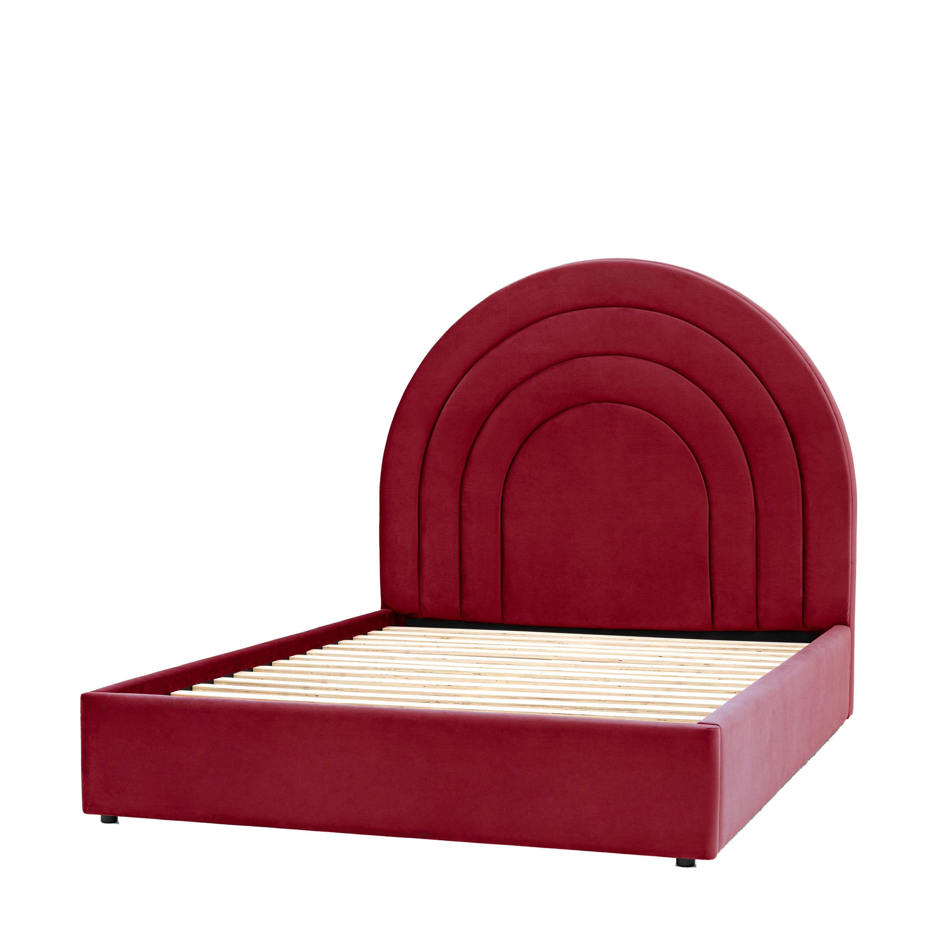 Arch King Size Red Bedstead