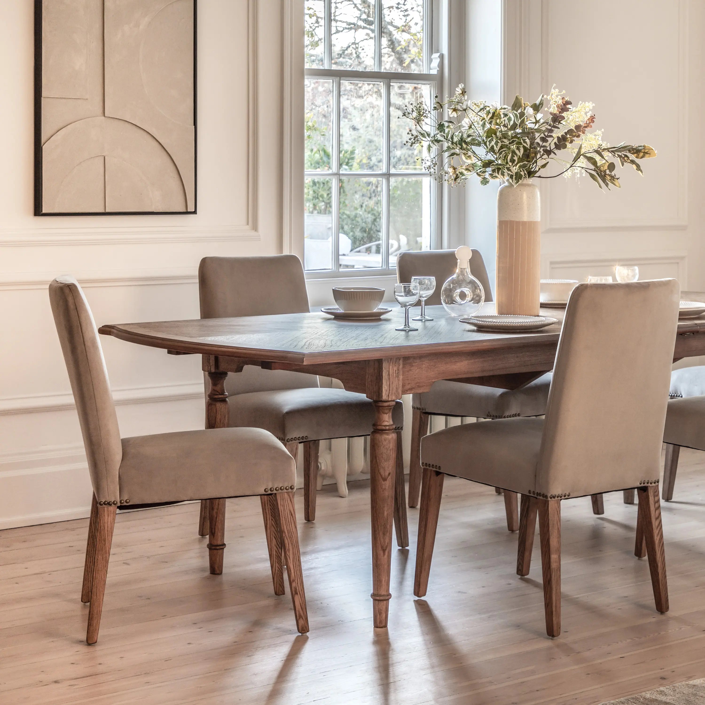 Somerville Dove Velvet Dining Chair Set Of 2