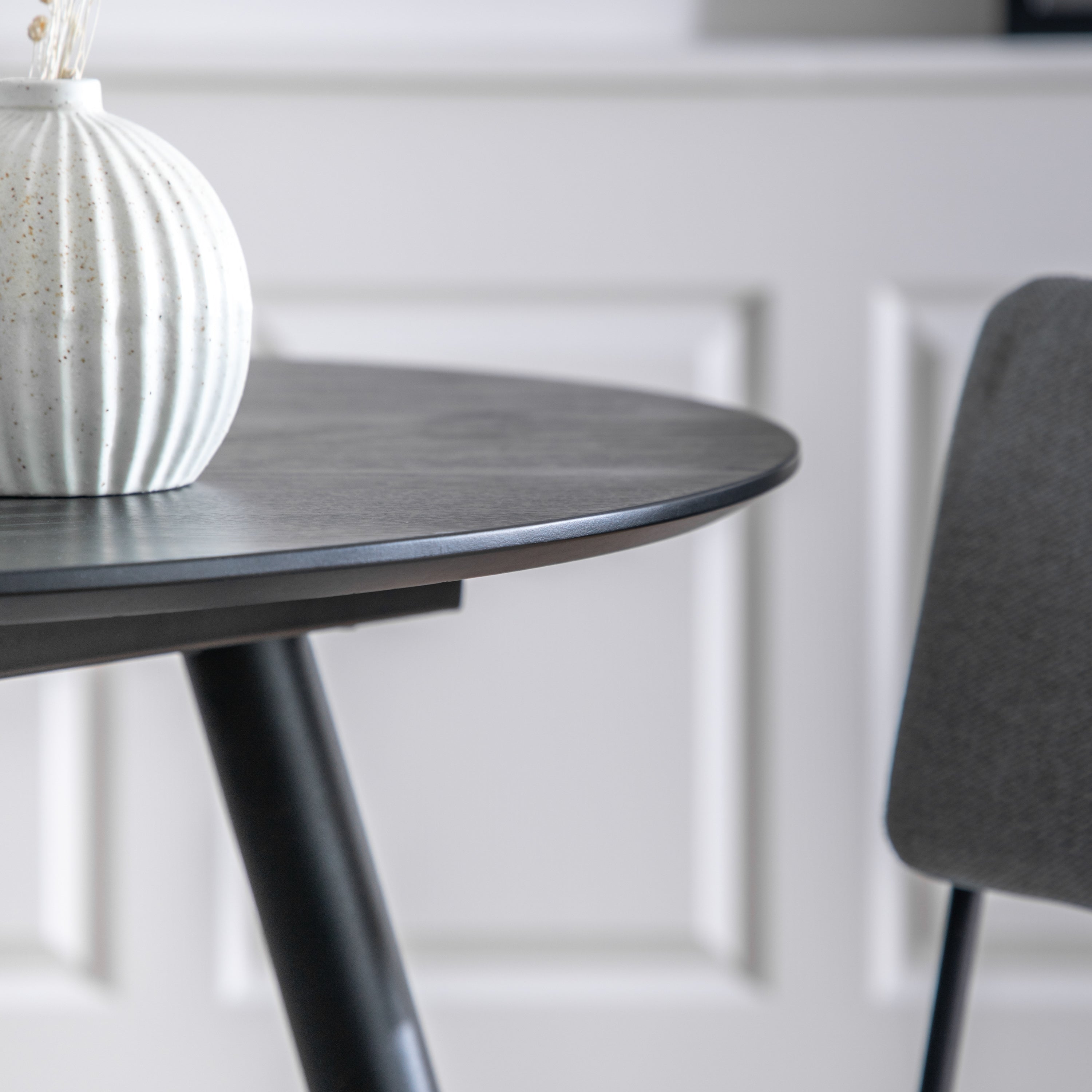Astley Black Round Dining Table