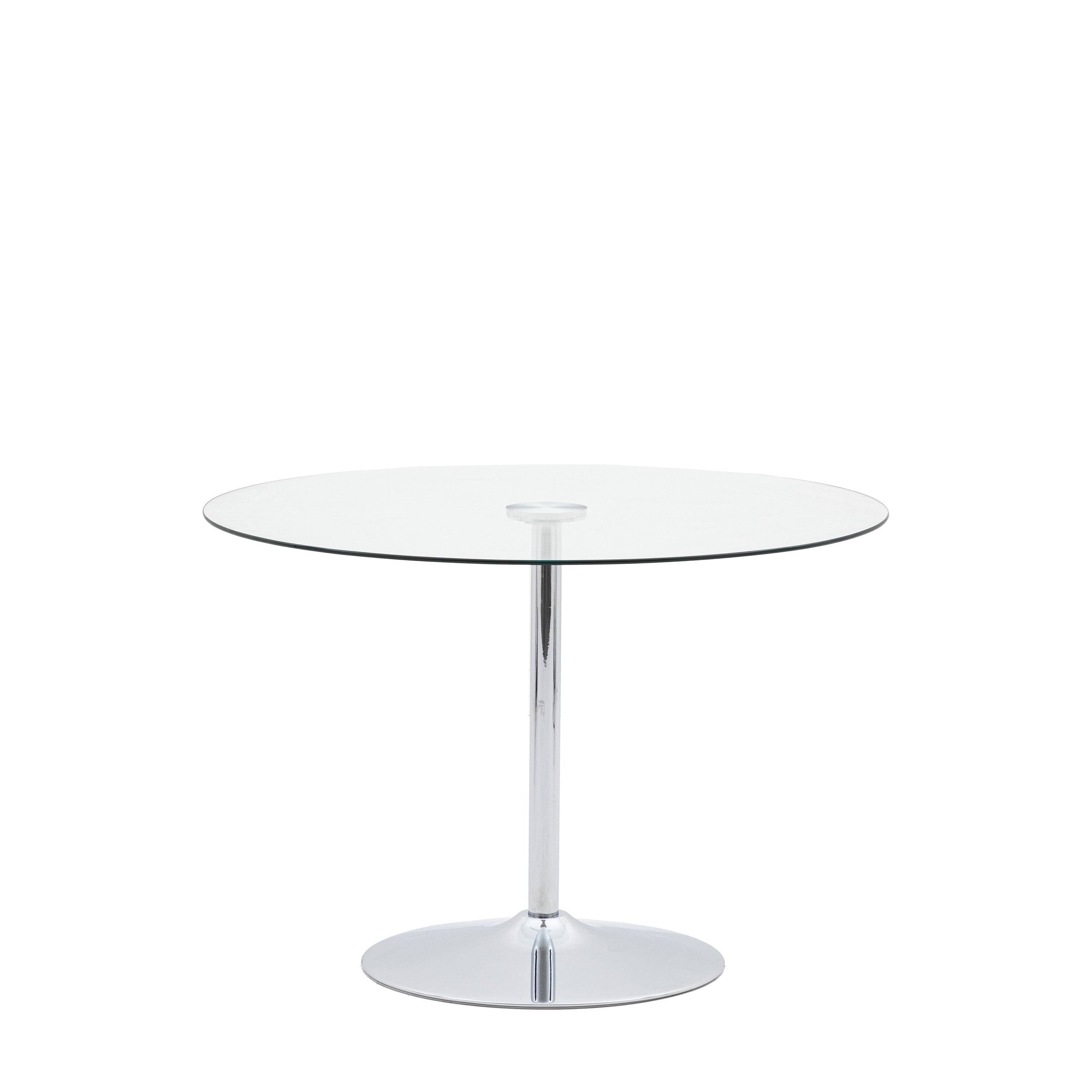 Whitmore Clear Glass Round Dining Table