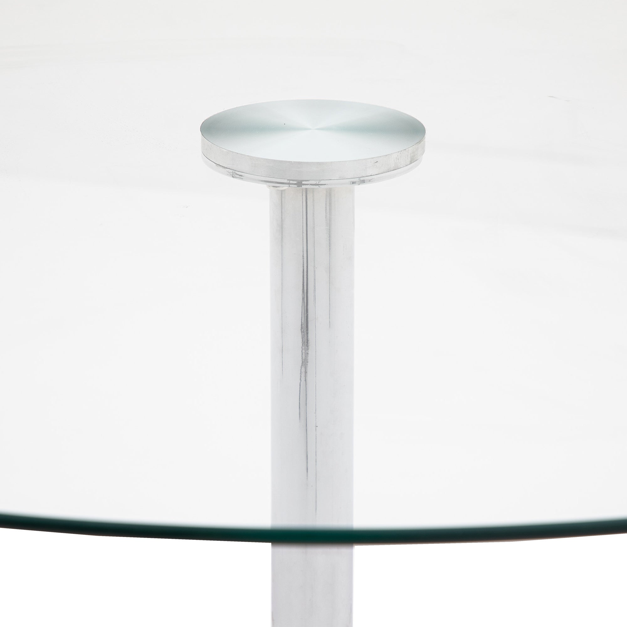 Whitmore Clear Glass Round Dining Table