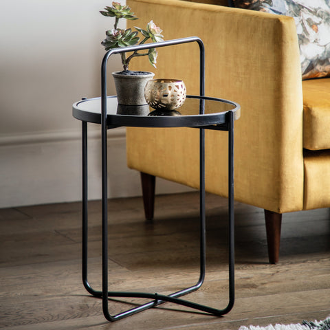 Roswell Black Side Table