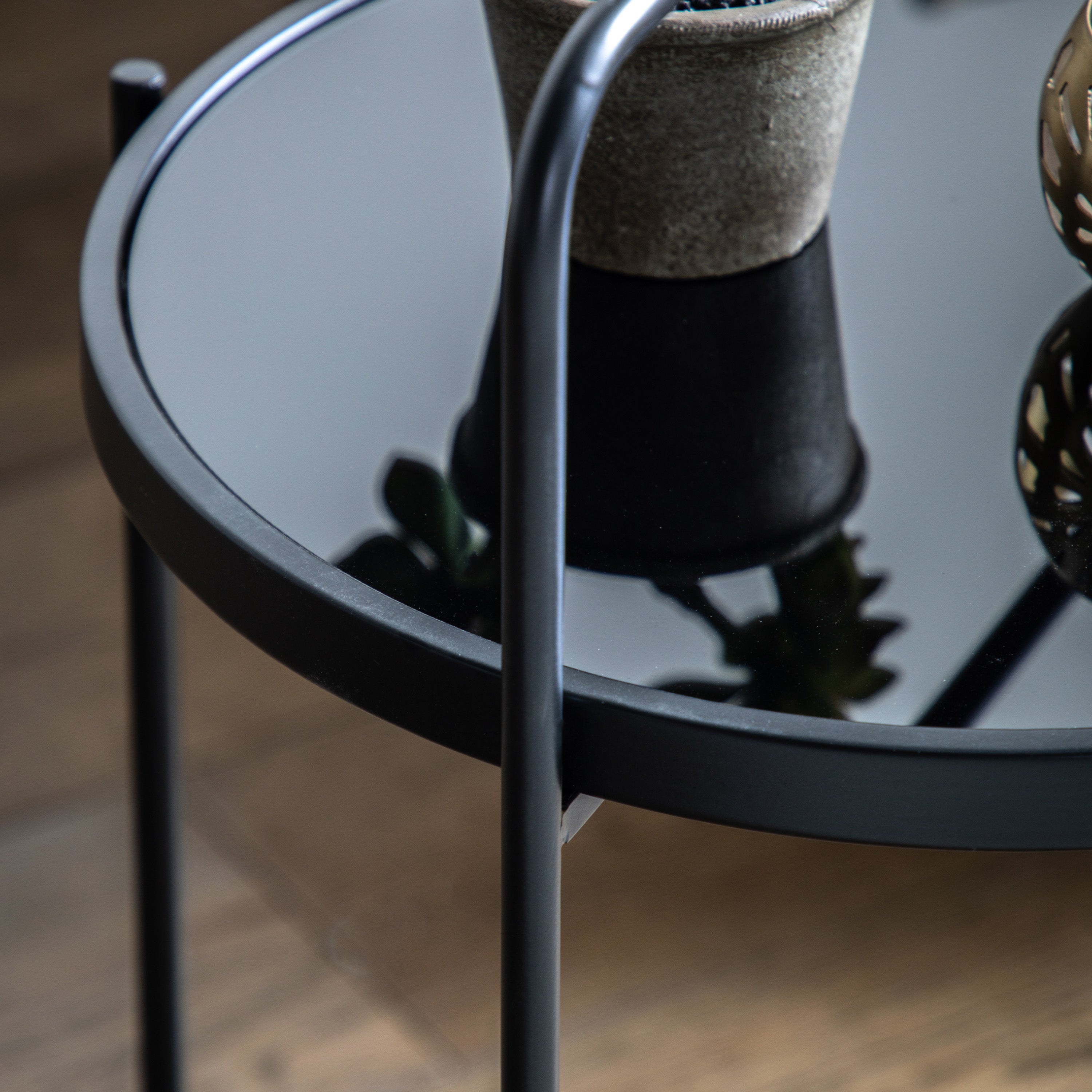 Roswell Black Side Table