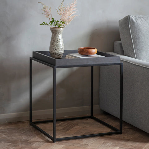 Caldwell Black Tray Side Table