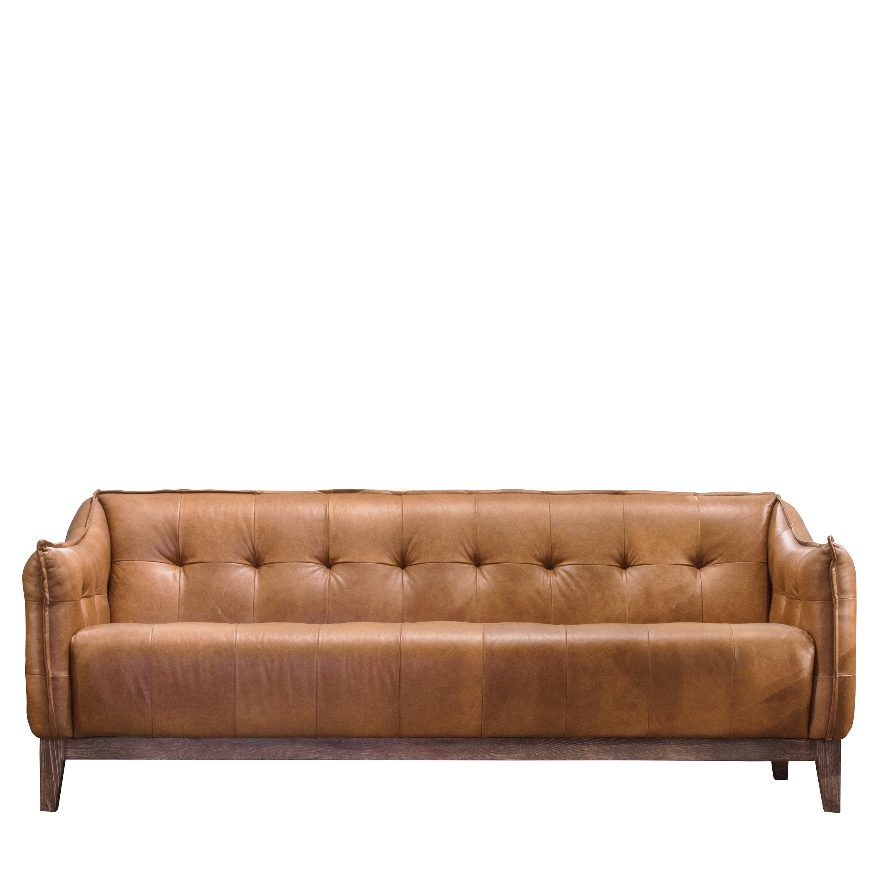 Belvedere Brown Leather 3 Seater Sofa