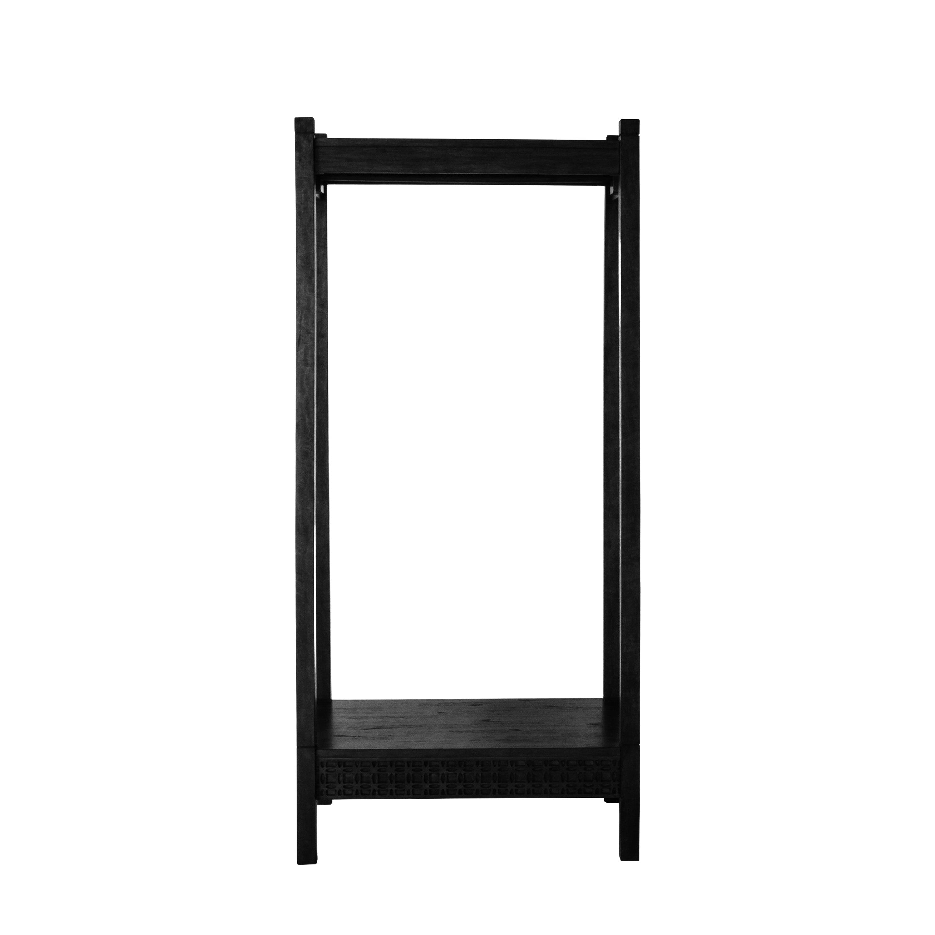 Serenity Black Open Wardrobe