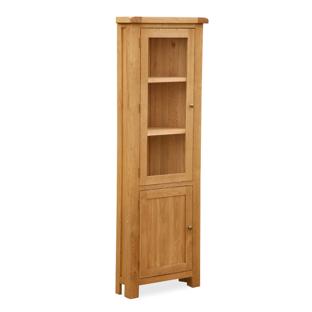 Cheltenham Oak Corner Display Cabinet