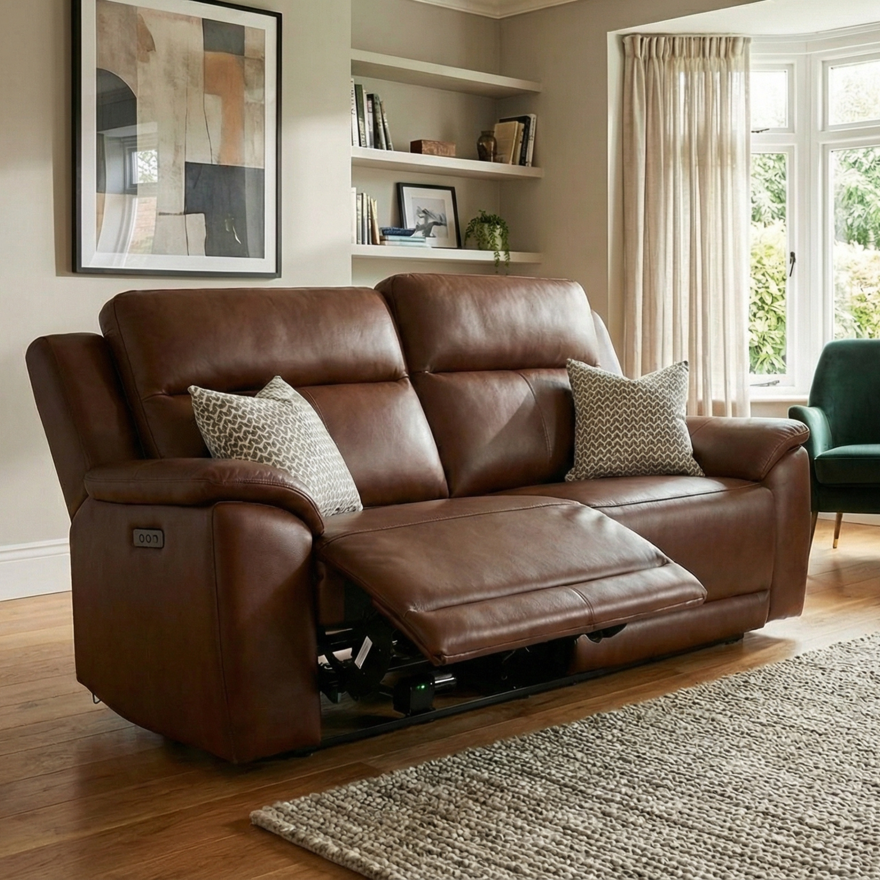 New Hampshire 3 Seater Leather Power Recliner Sofa