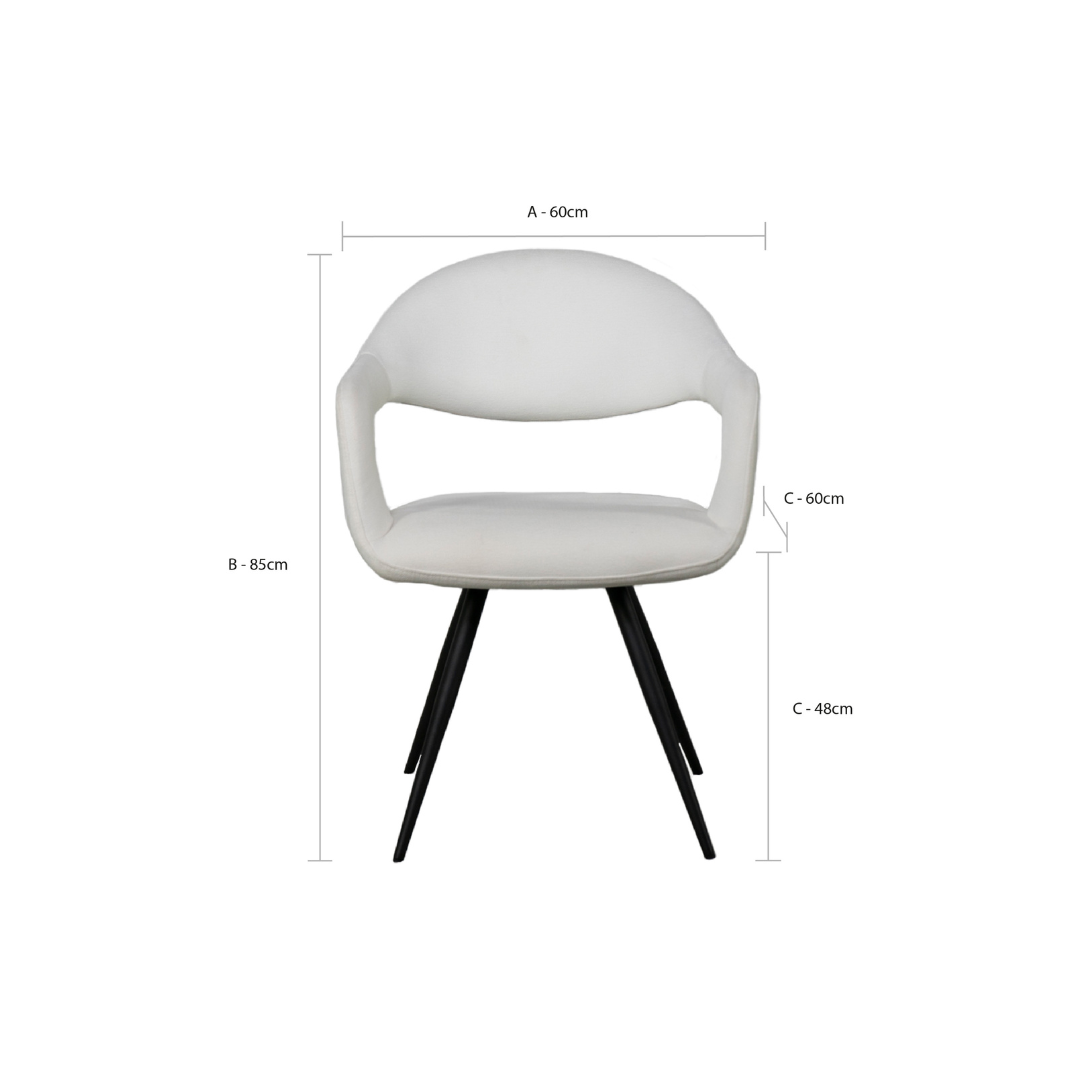 Emma White Dining Chair Set Of 2