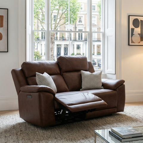 New Hampshire 2 Seater Leather Power Recliner Sofa