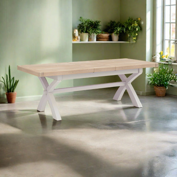 Lympsham Cross Leg Extendable Dining Table (200cm - 245cm)