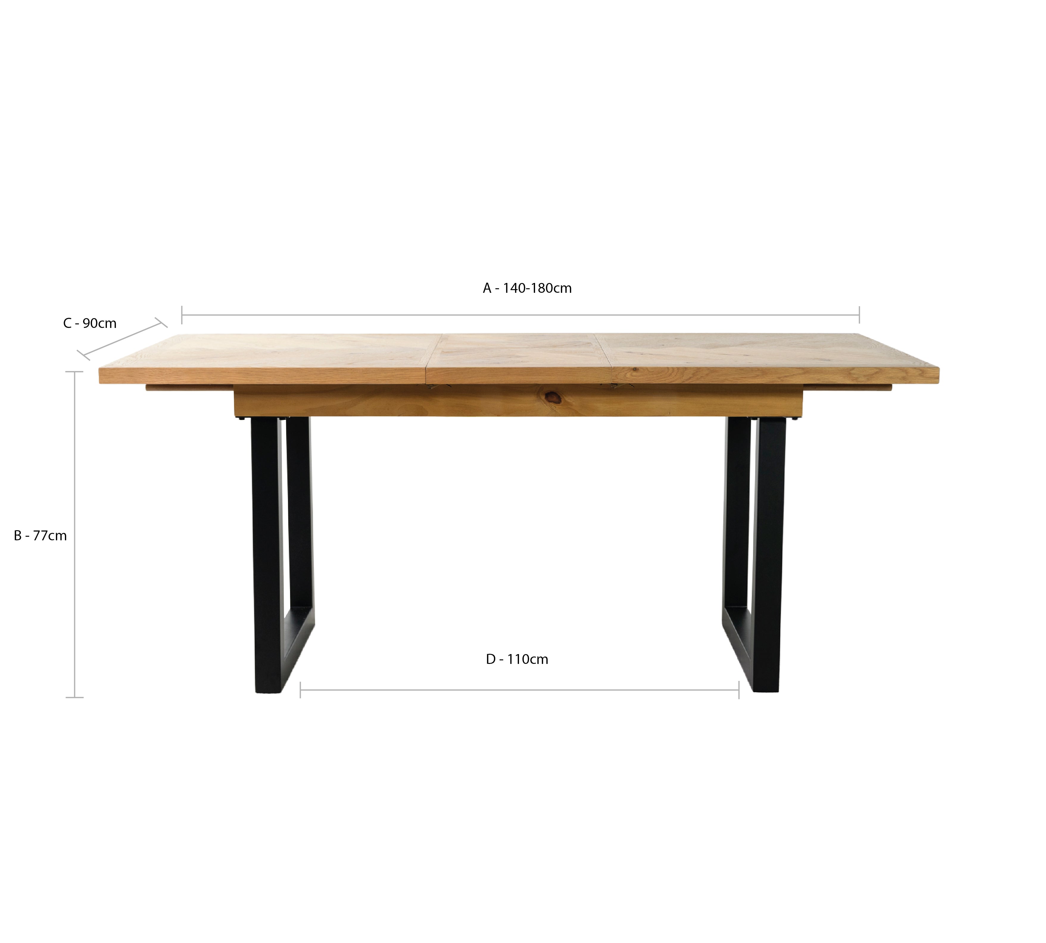Vienna Oak Extending Dining Table (140cm-180cm)