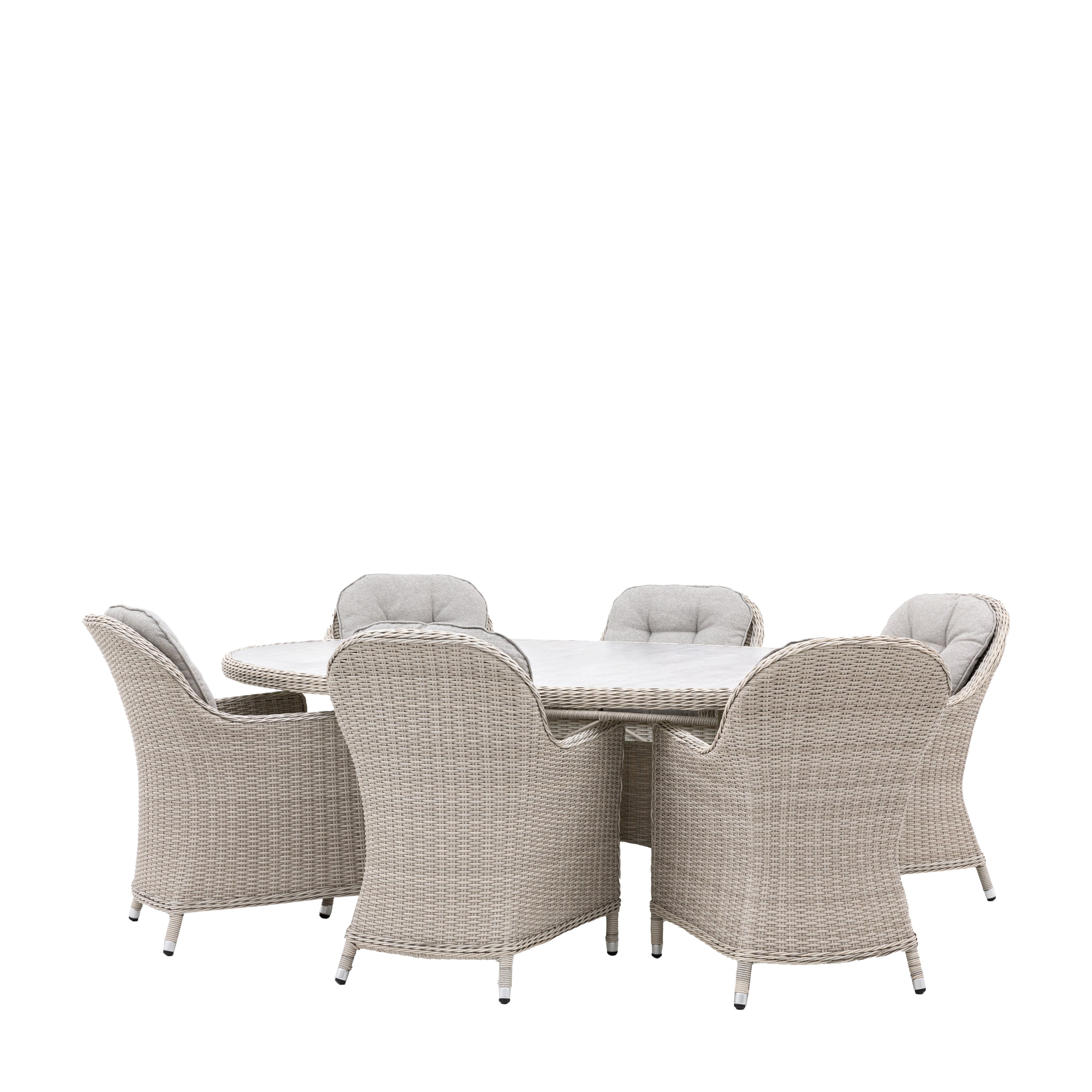 Ashwick Outdoor 6 Seater Oval Dining Set