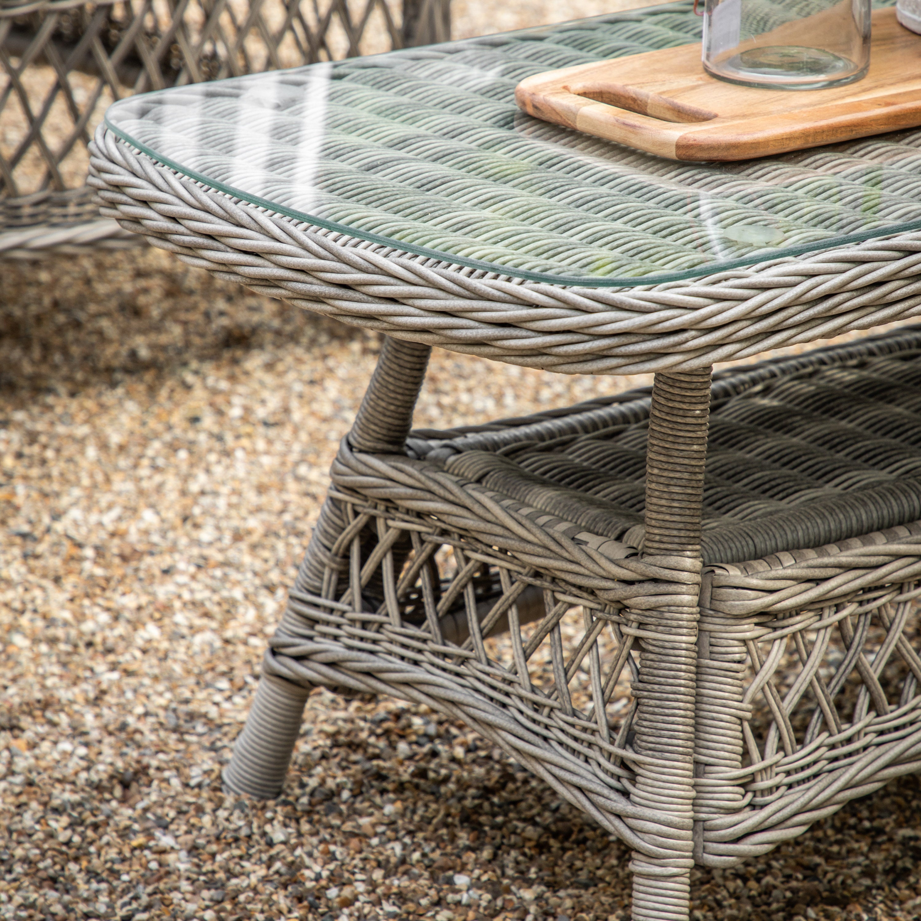 Aubrey Outdoor Chaise Set Stone