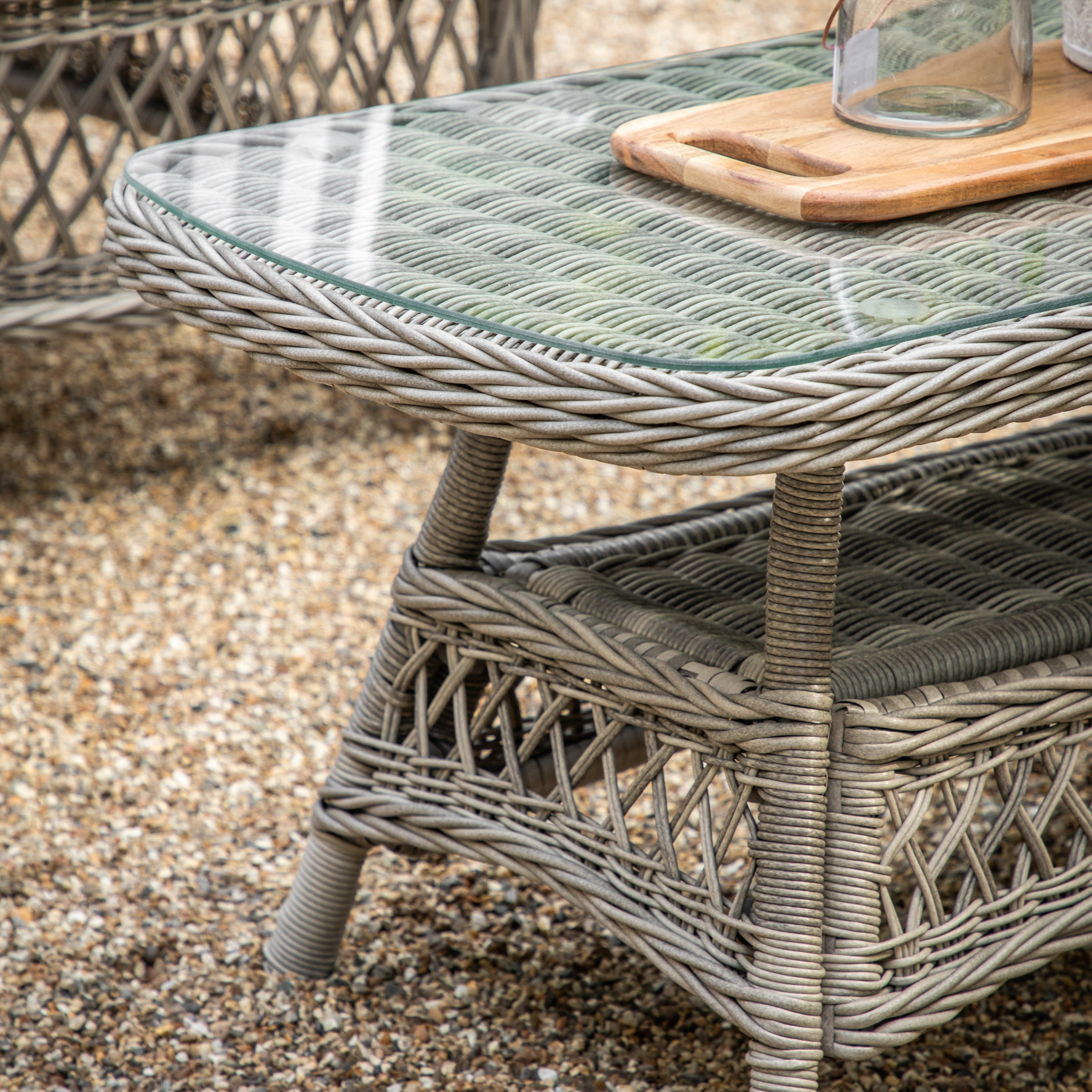 Aubrey Outdoor Chaise Set Stone