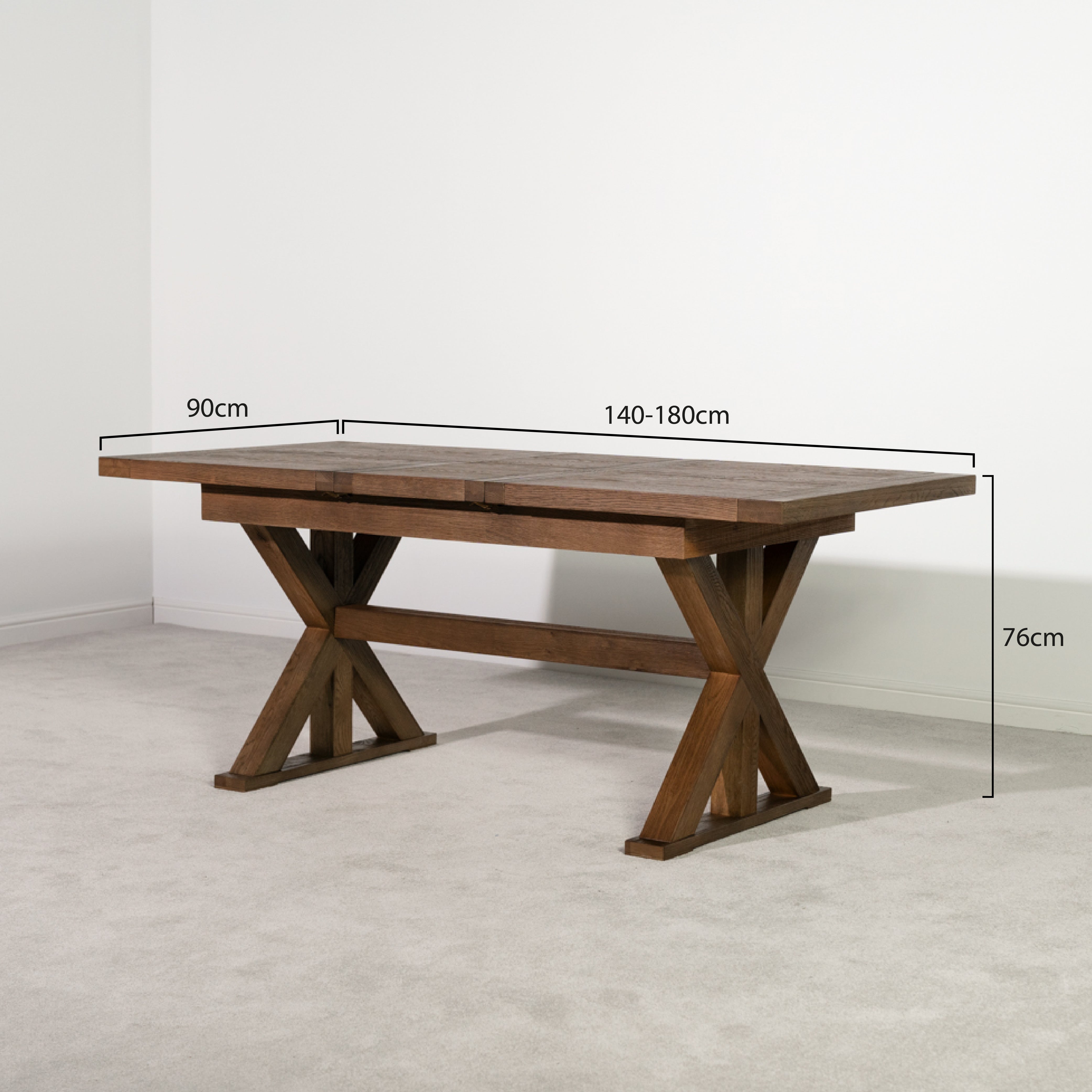 Quebec Oak Extending Dining Table