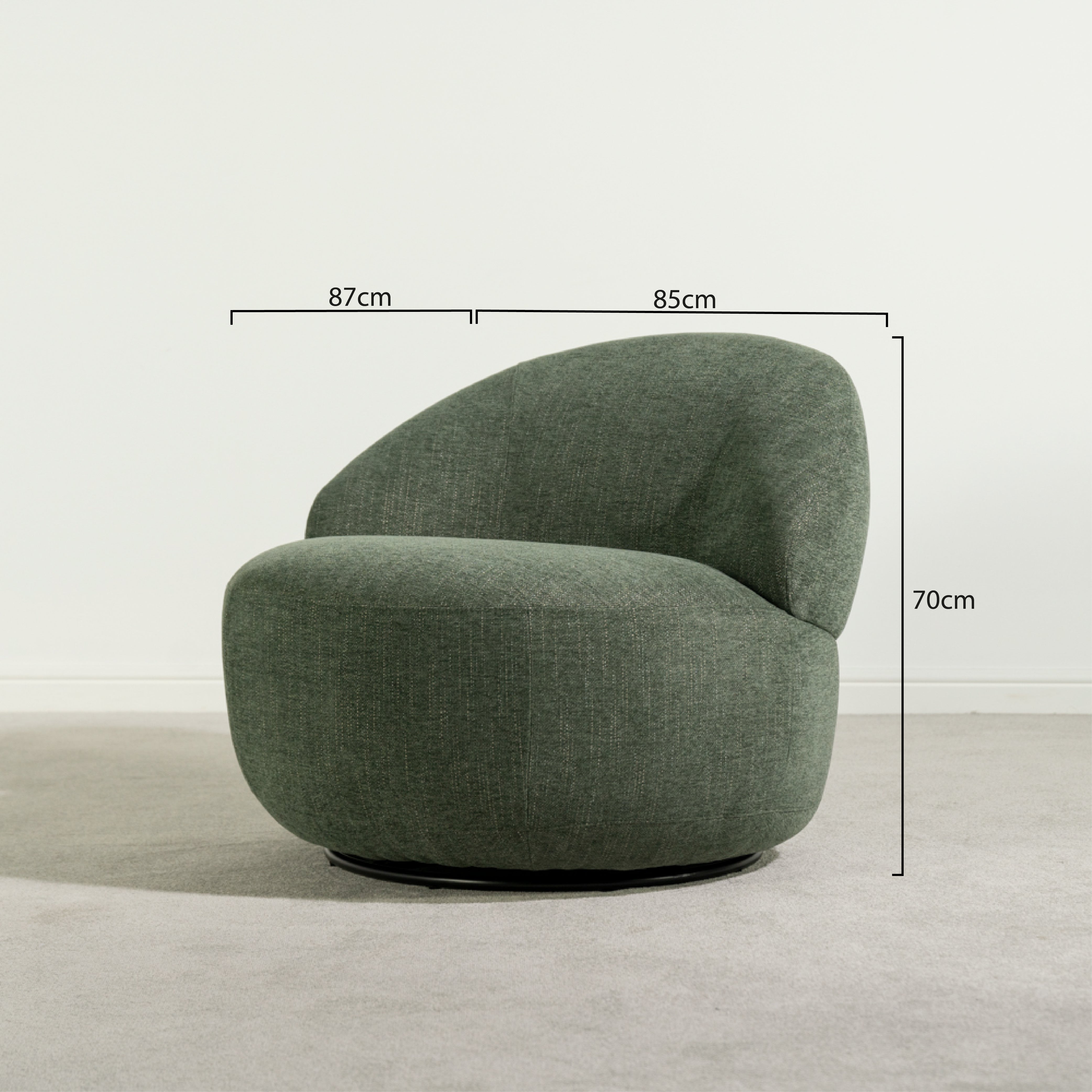 Abelia Swivel Chair — Green