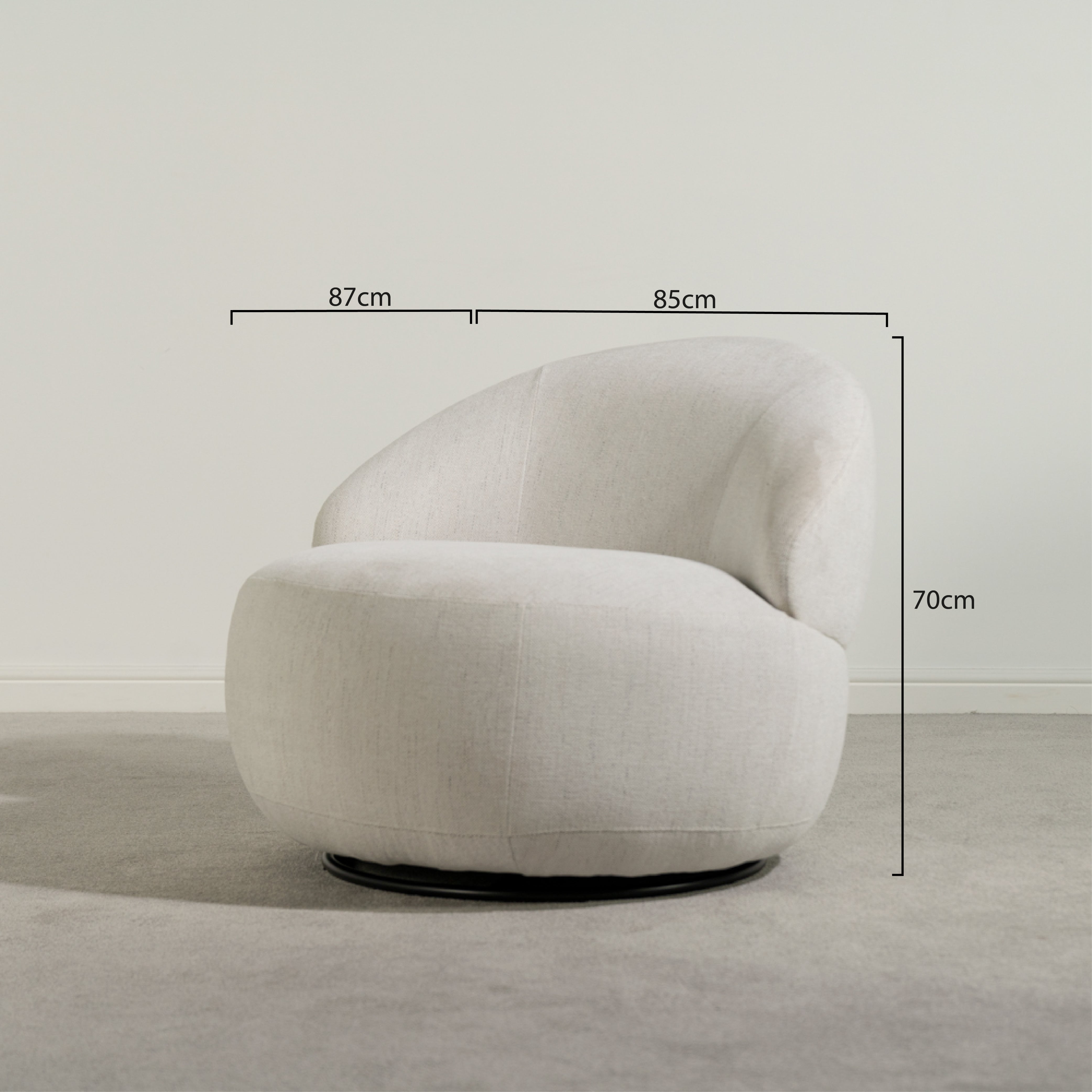 Abelia Swivel Chair — Natural