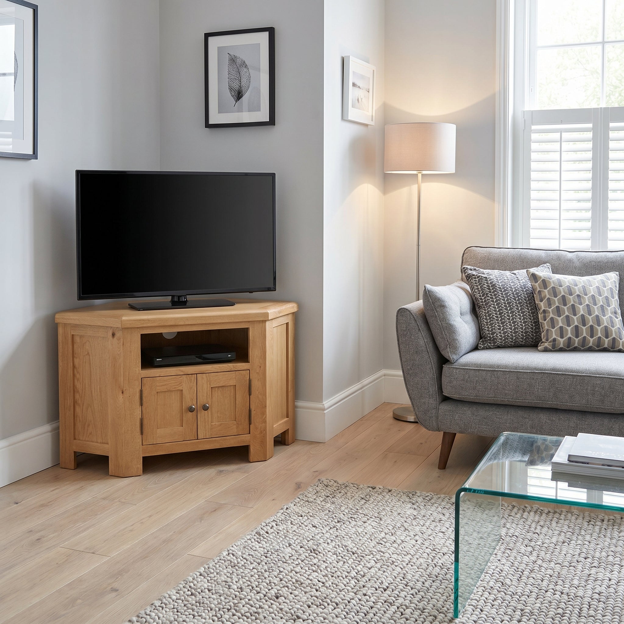 Cheltenham Oak Corner TV Unit