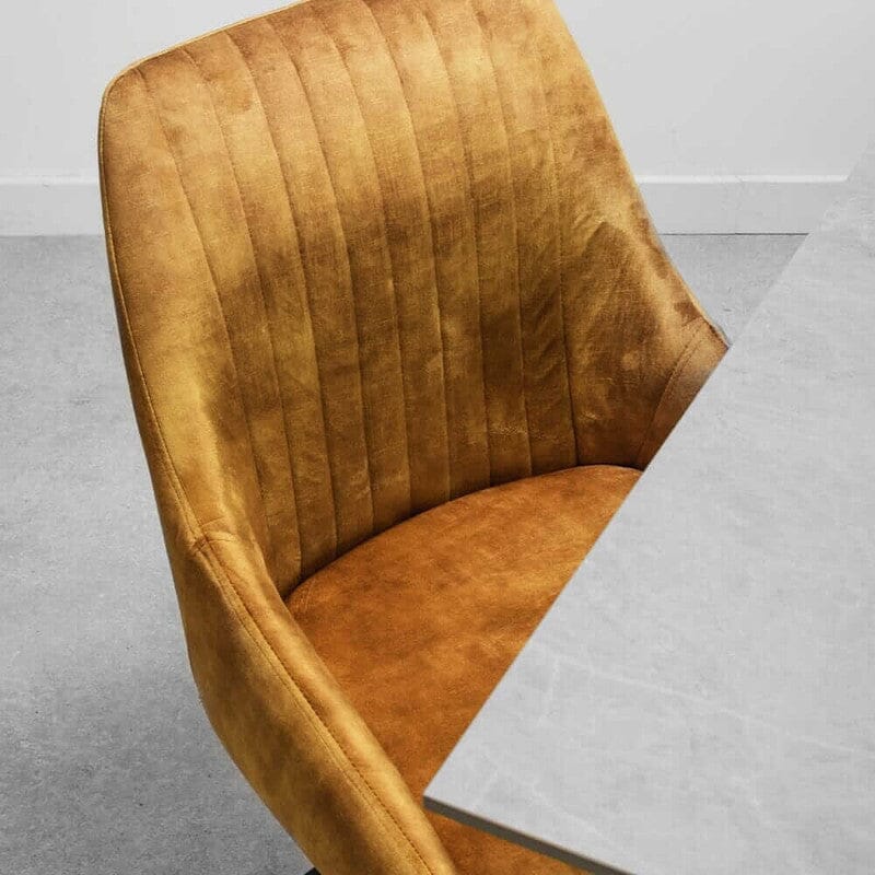 Aiden Mustard Velvet Swivel Dining Chair Set Of 2 Dining Chair Aiden