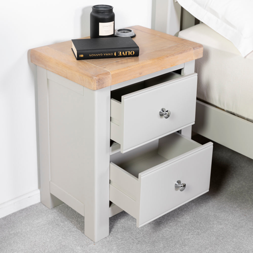 Lympsham 2 Drawer Bedside Table