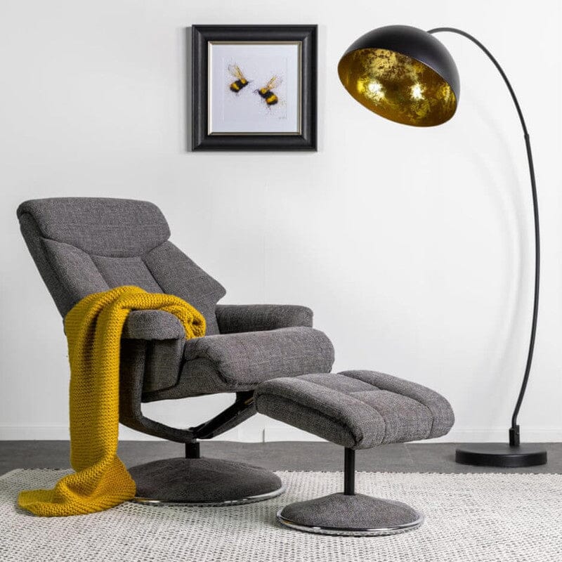 Bonari Fabric Swivel Recliner & Stool Recliner Bonari