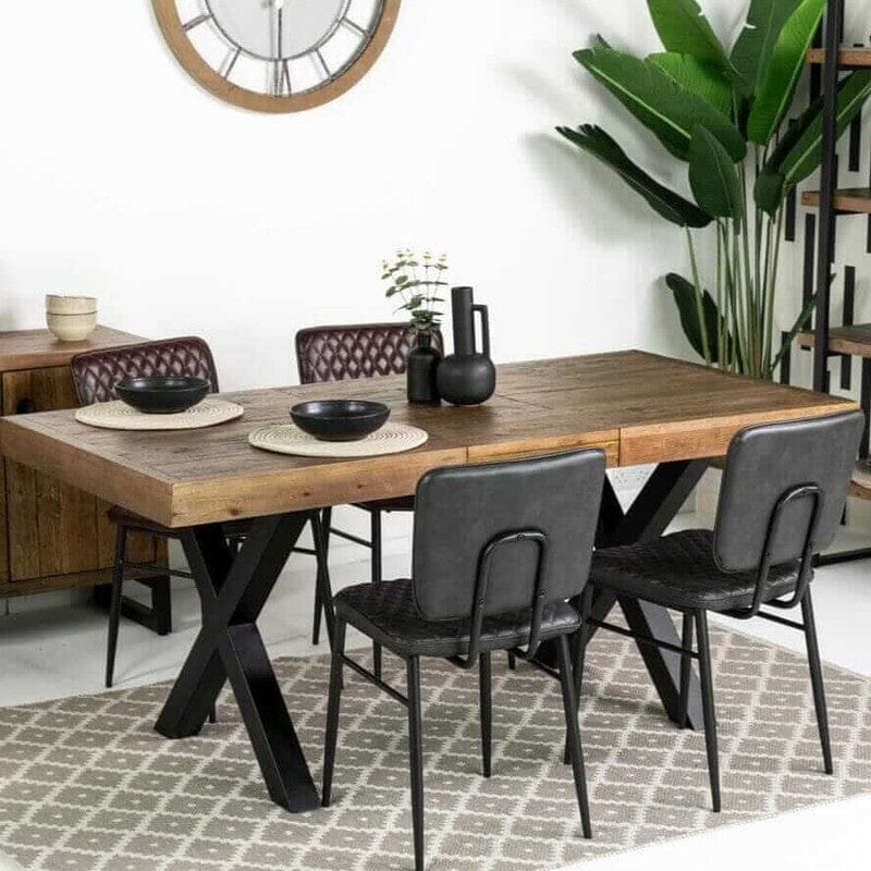 Brooklyn Extendable Cross Leg Dining Table (140cm - 180cm) Extendable Dining Table Brooklyn