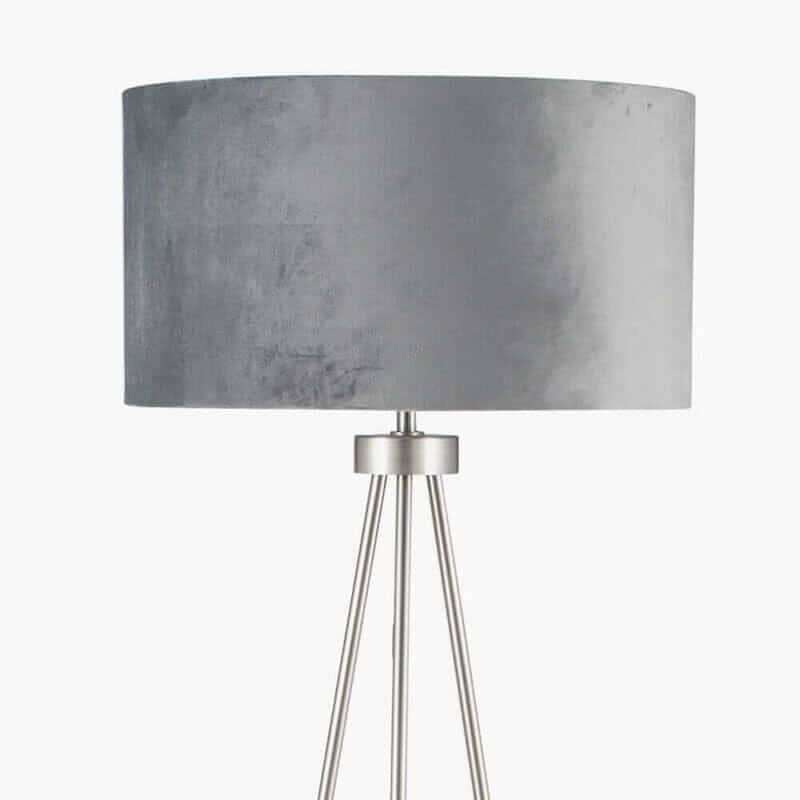 Brushed Silver Tripod Floor Lamp Floor Lamp Black & Copper