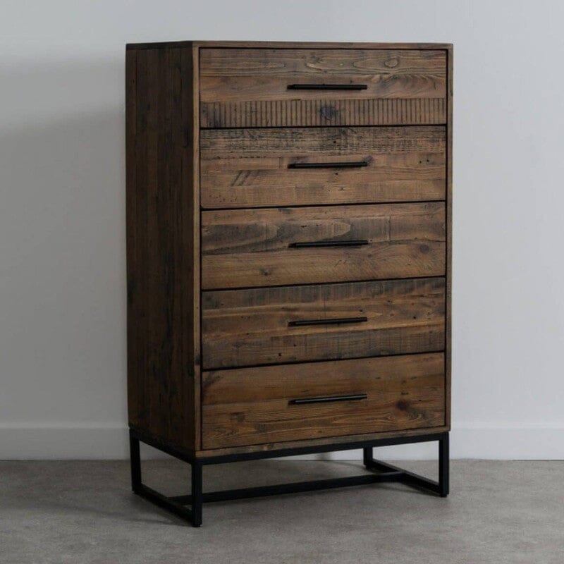 Chicago 5 Drawer Tall Chest Chest of Drawers Chicago