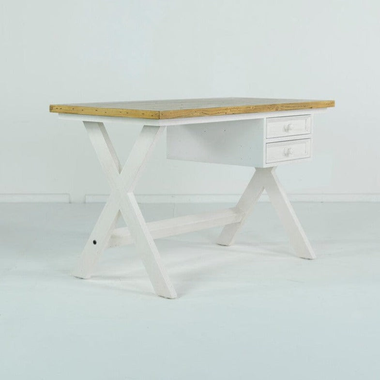 Dove Painted Cross Leg Desk Desk Dove