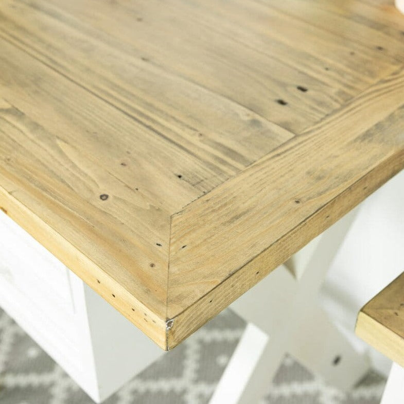 Dove Painted Cross Leg Desk Desk Dove