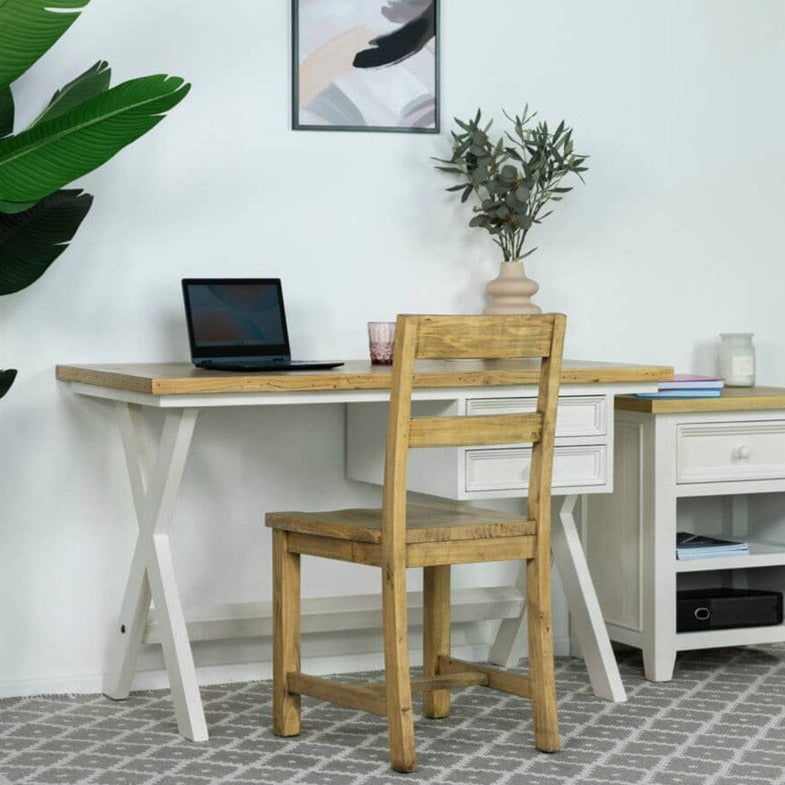 Dove Painted Cross Leg Desk Desk Dove