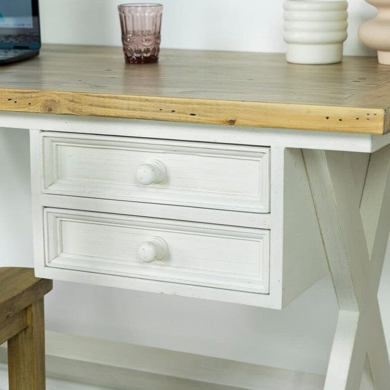 Dove Painted Cross Leg Desk Desk Dove