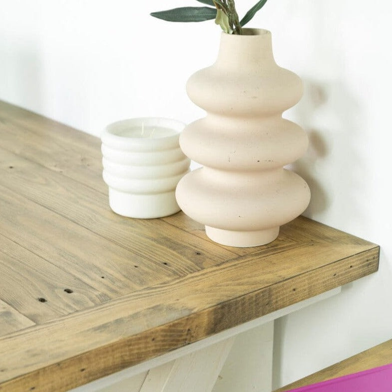 Dove Painted Cross Leg Desk Desk Dove