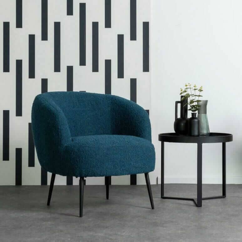 Fleur Blue Accent Chair Snuggler Fleur