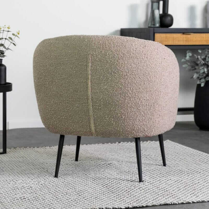 Fleur Taupe Accent Chair Snuggler Fleur