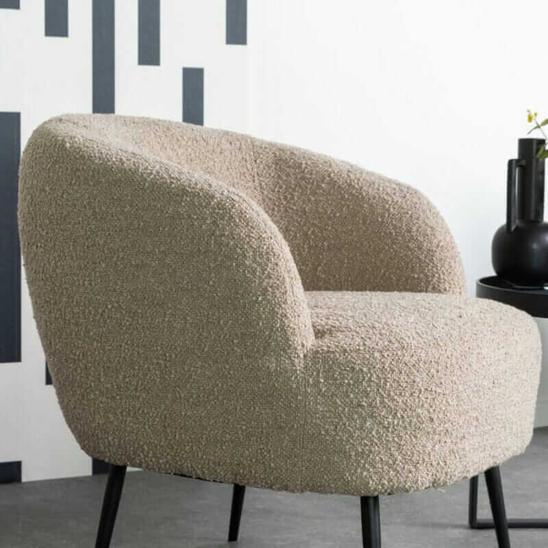 Fleur Taupe Accent Chair Snuggler Fleur