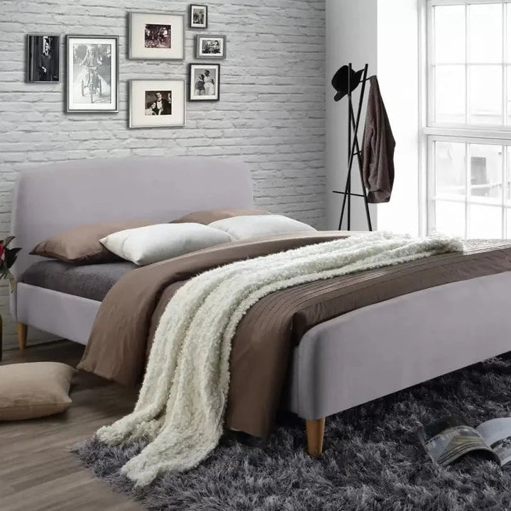 Geneva 4'6 Double Bed Frame Bed Frame Exclusive Bed Frames Light Grey 