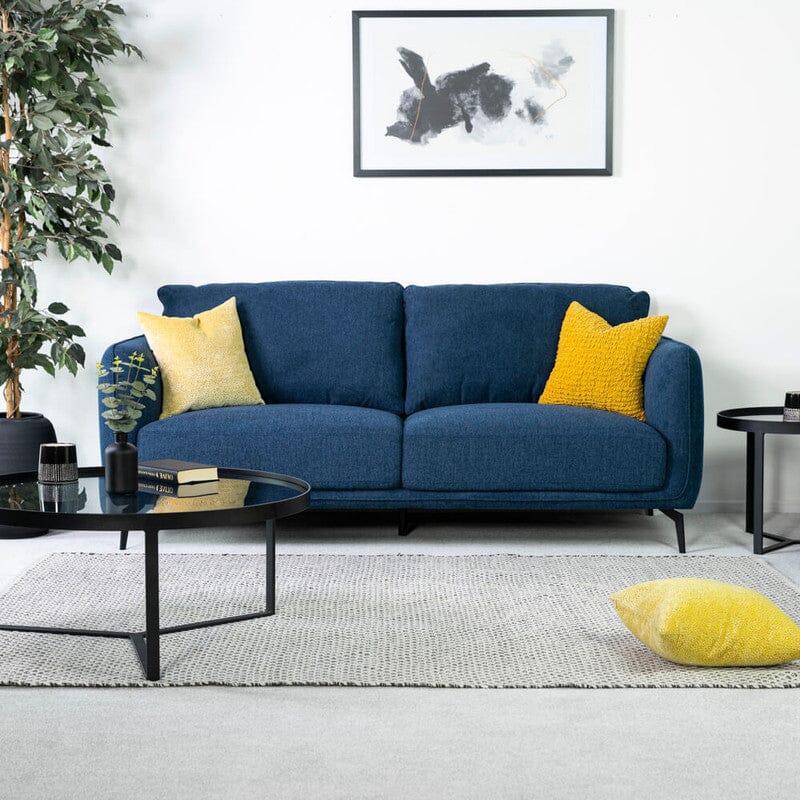 Blue sofa deals coffee table