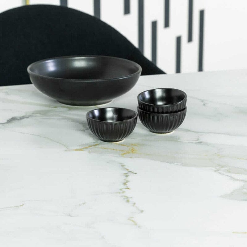 Marvel Ceramic Fixed Top Dining Table Dining Table Marvel