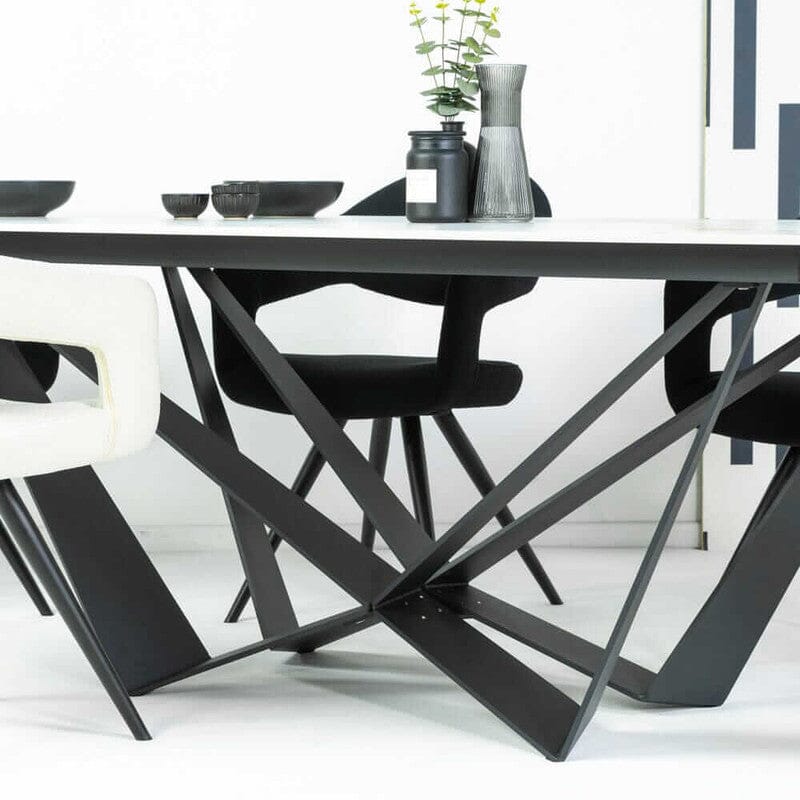 Marvel Ceramic Fixed Top Dining Table Dining Table Marvel