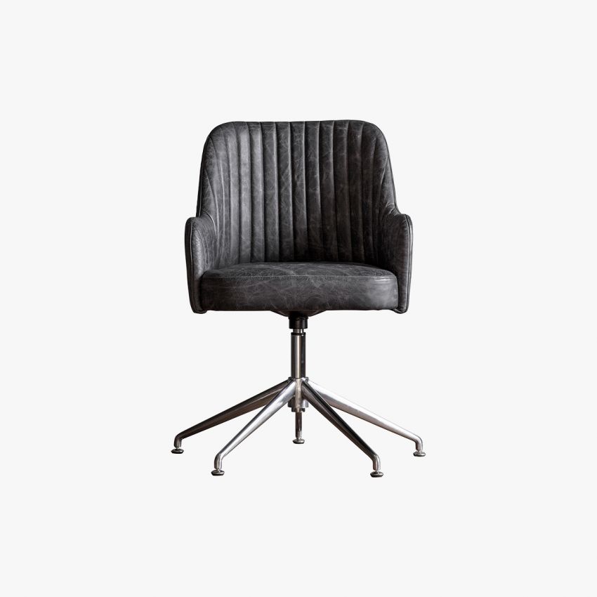 Atria Antique Ebony Swivel Chair