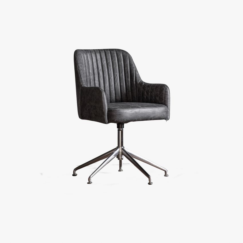 Atria Antique Ebony Swivel Chair
