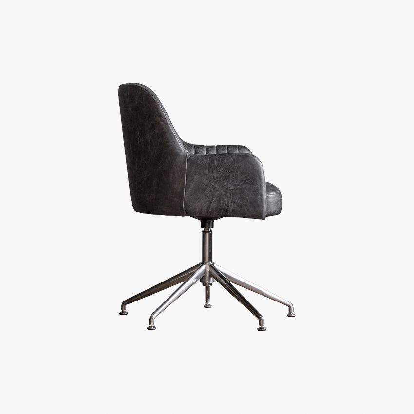 Atria Antique Ebony Swivel Chair