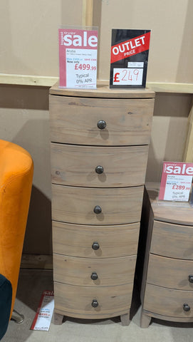 Aruba 6 Drawer Tallboy (Clearance)