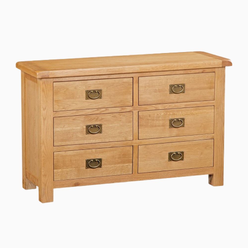 Cheltenham Oak 6 Drawer Chest Chest of Drawers Cheltenham