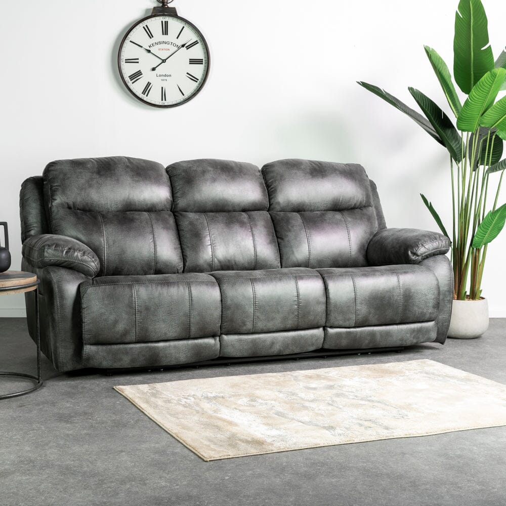 Lakeland 3 Seater Leather Recliner Sofa Recliner Lakeland